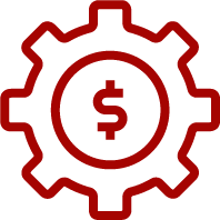 Gear with dollar icon image